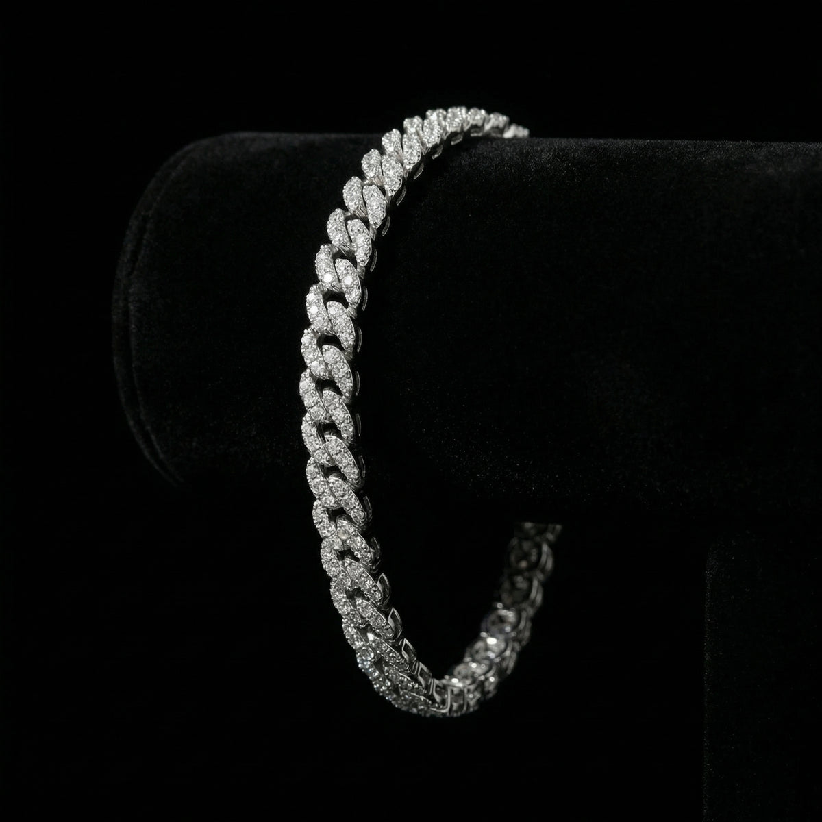 8 mm Moissanite Micro Cuban Armband