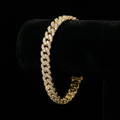 8 mm Moissanite Micro Cuban Armband