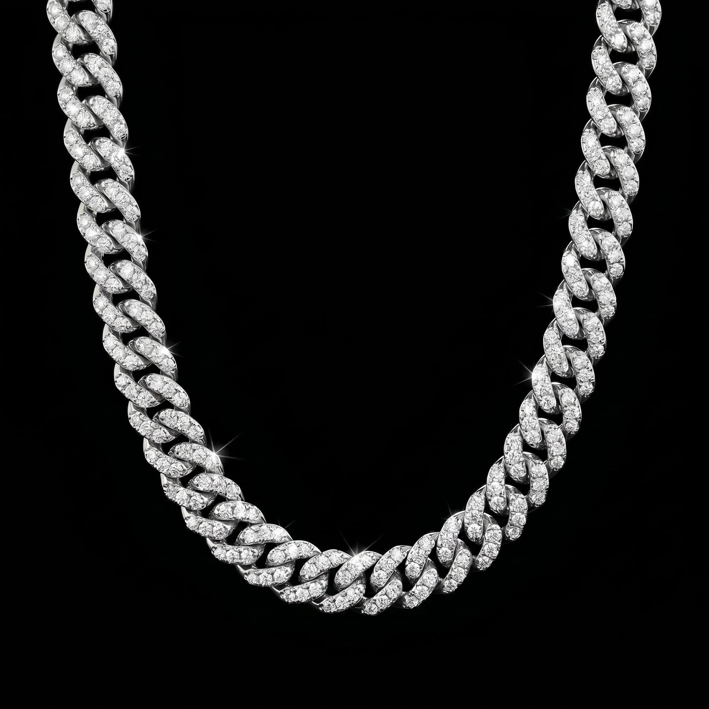 8 mm Moissanite Micro Cuban Link Kette