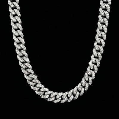 8 mm Moissanite Micro Cuban Link Kette