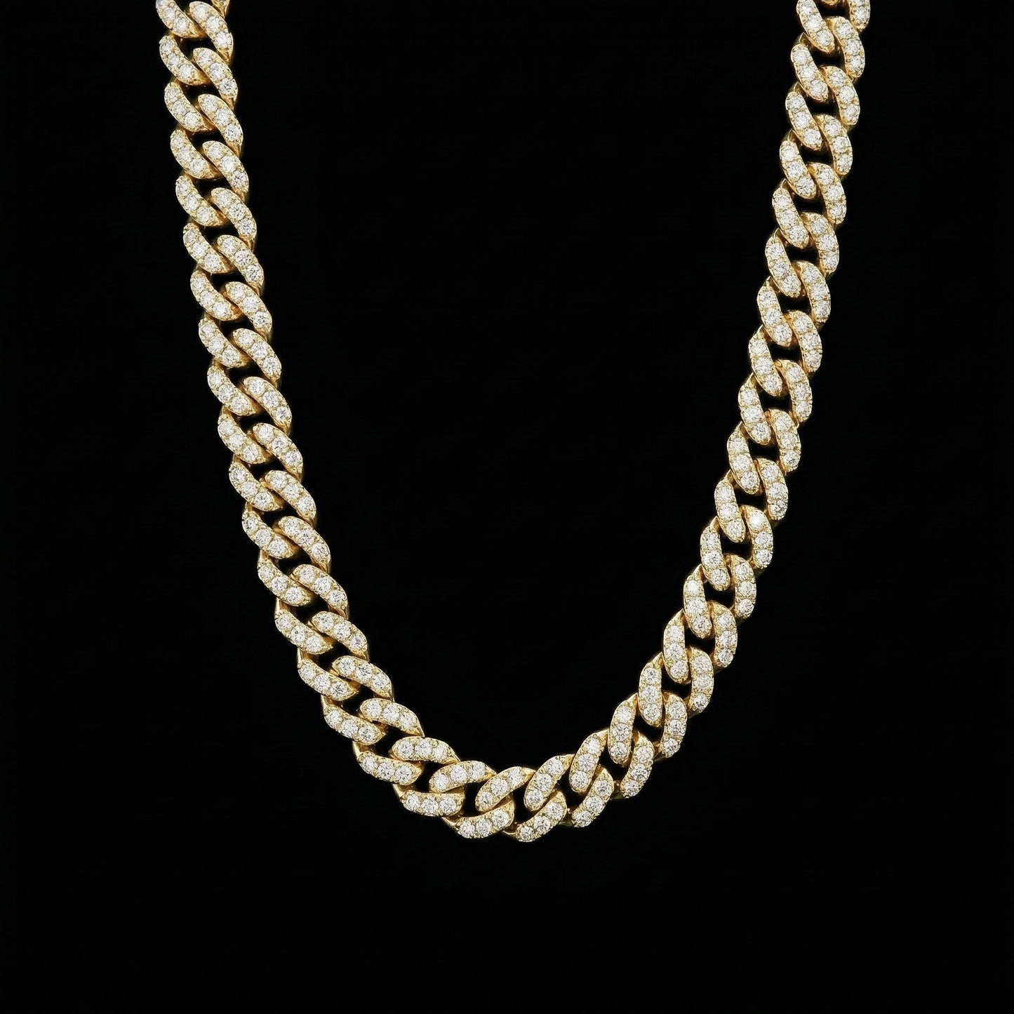 8 mm Moissanite Micro Cuban Link Kette