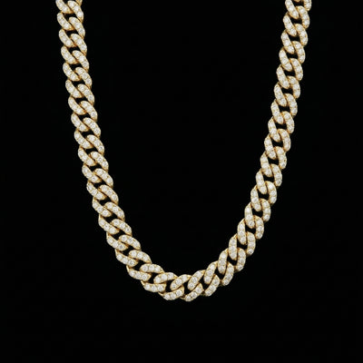 8 mm Moissanite Micro Cuban Link Kette
