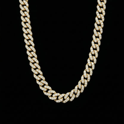 8 mm Moissanite Micro Cuban Link Kette