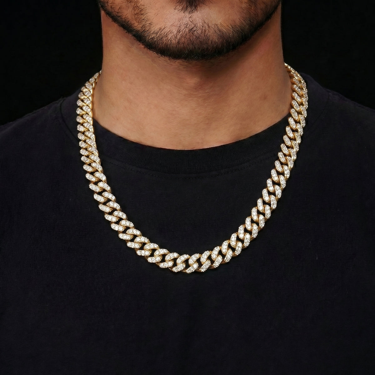 8 mm Moissanite Micro Cuban Link Kette