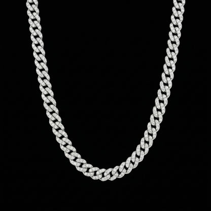 8 mm Moissanit Micro Cuban Link Kette