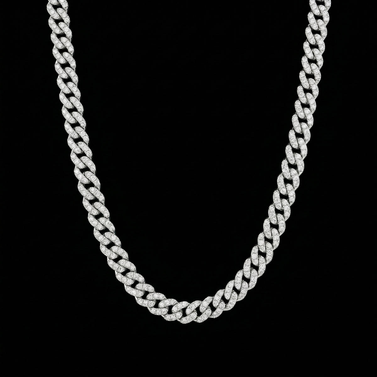 8 mm Moissanite Micro Cuban Link Kette