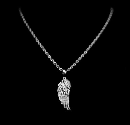Angel Wing Anhänger Gold Iced Out