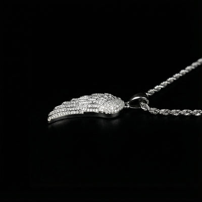 Angel Wing Anhänger Gold Iced Out