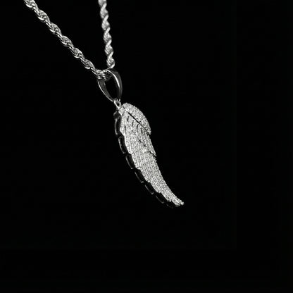 Angel Wing Anhänger Gold Iced Out