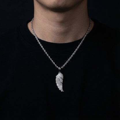 Angel Wing Anhänger Gold Iced Out