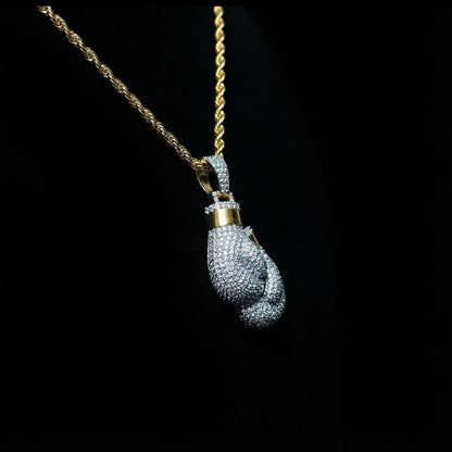 Iced Out Boxhandschuh Anhänger