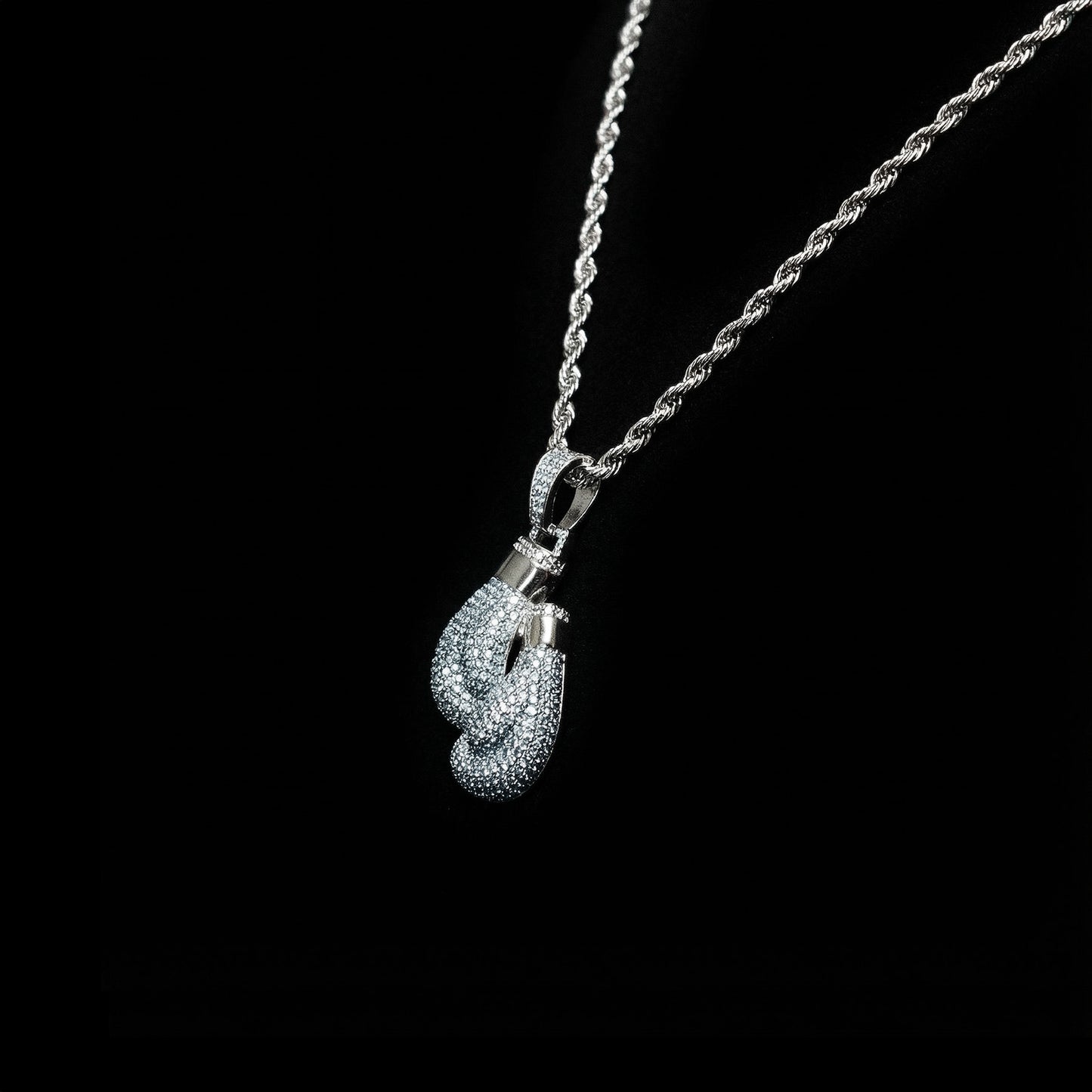 Iced Out Boxhandschuh Anhänger