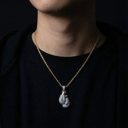 Iced Out Boxhandschuh Anhänger