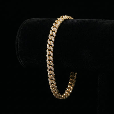 Zirkonia Round Cut Cuban Link Armband – 6 mm