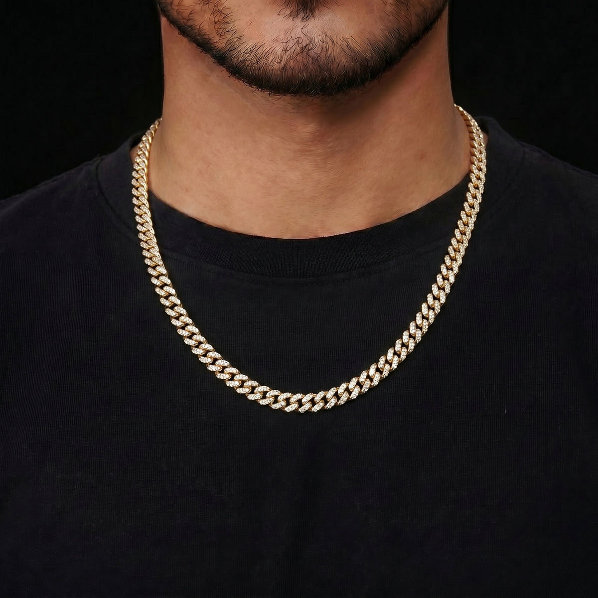 Zirkonia Round Cut Cuban Link Kette – 6 mm