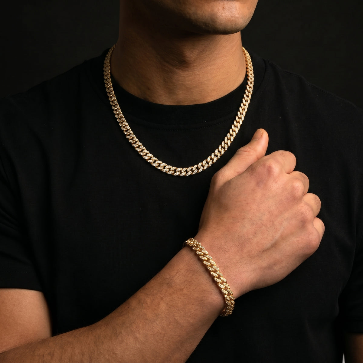 cuban set model gold 6mm