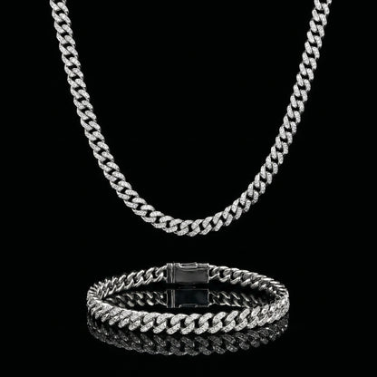 cuban set silber 6mm