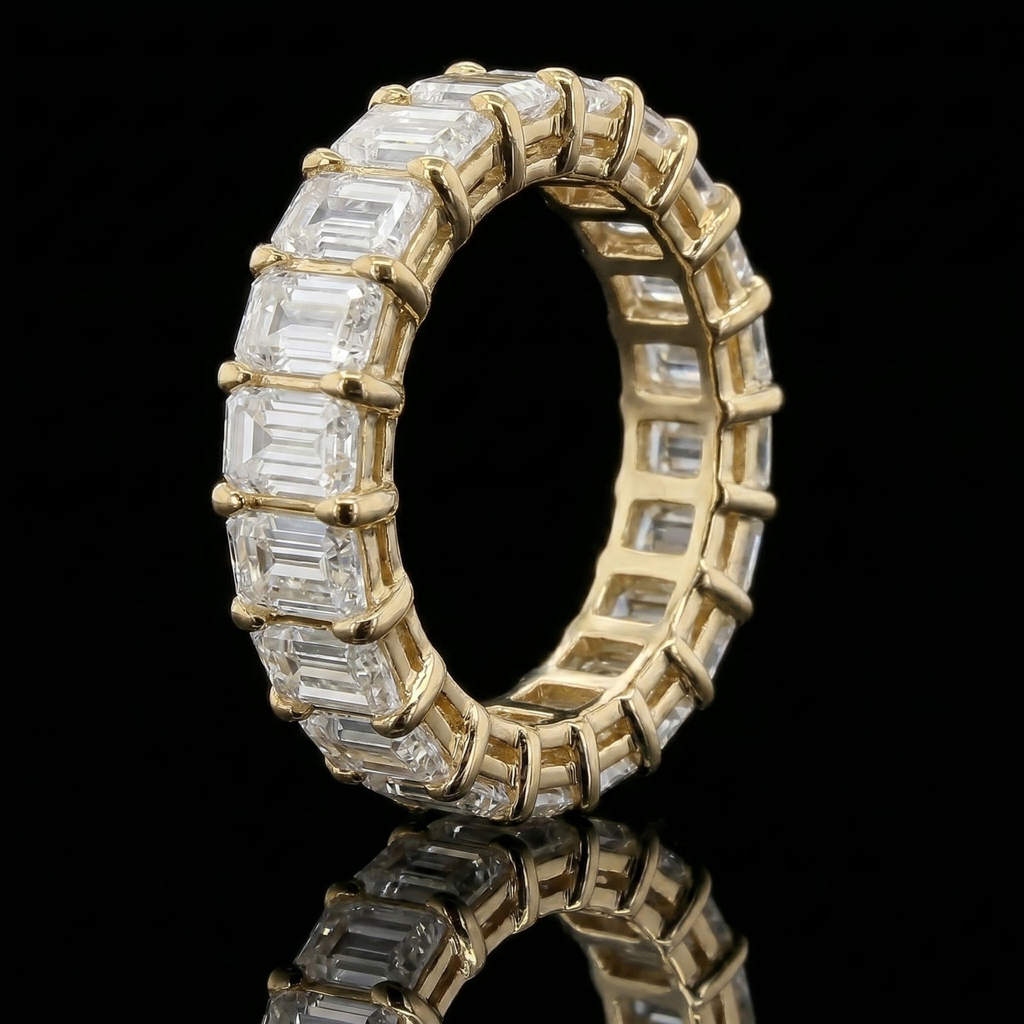 Emerald Cut Moissanite Ring