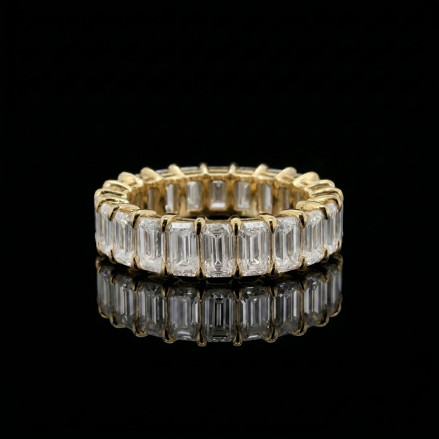 Emerald Cut Moissanite Ring