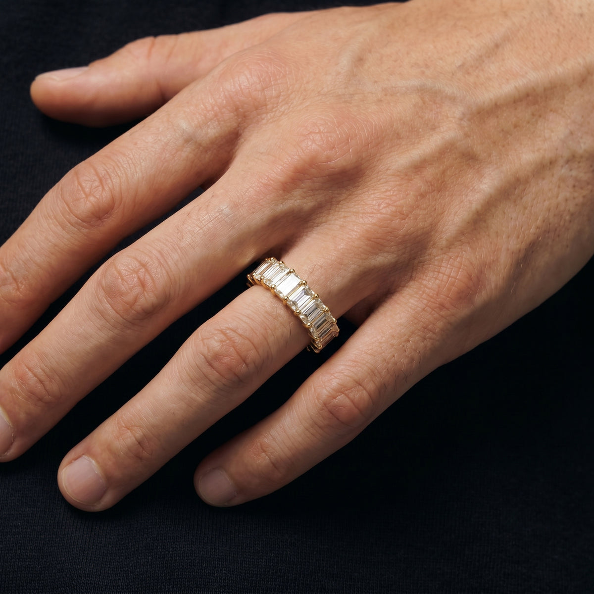 Emerald Cut Moissanite Ring