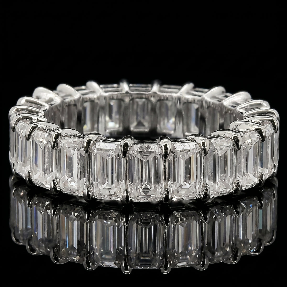 Emerald Cut Moissanite Ring