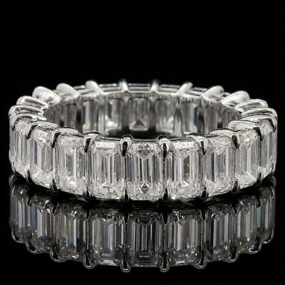 Emerald Cut Moissanite Ring