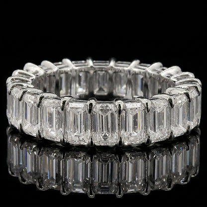 Emerald Cut Moissanite Ring
