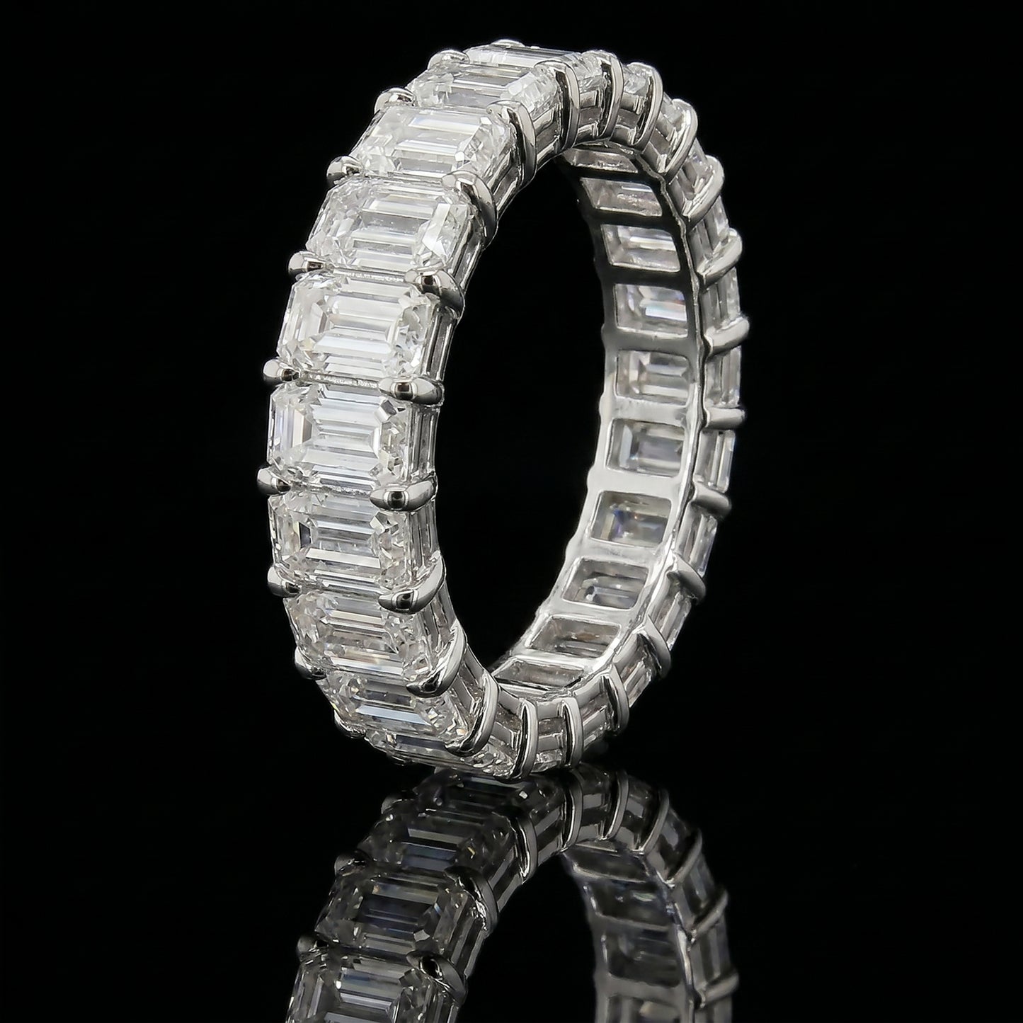 Emerald Cut Moissanite Ring