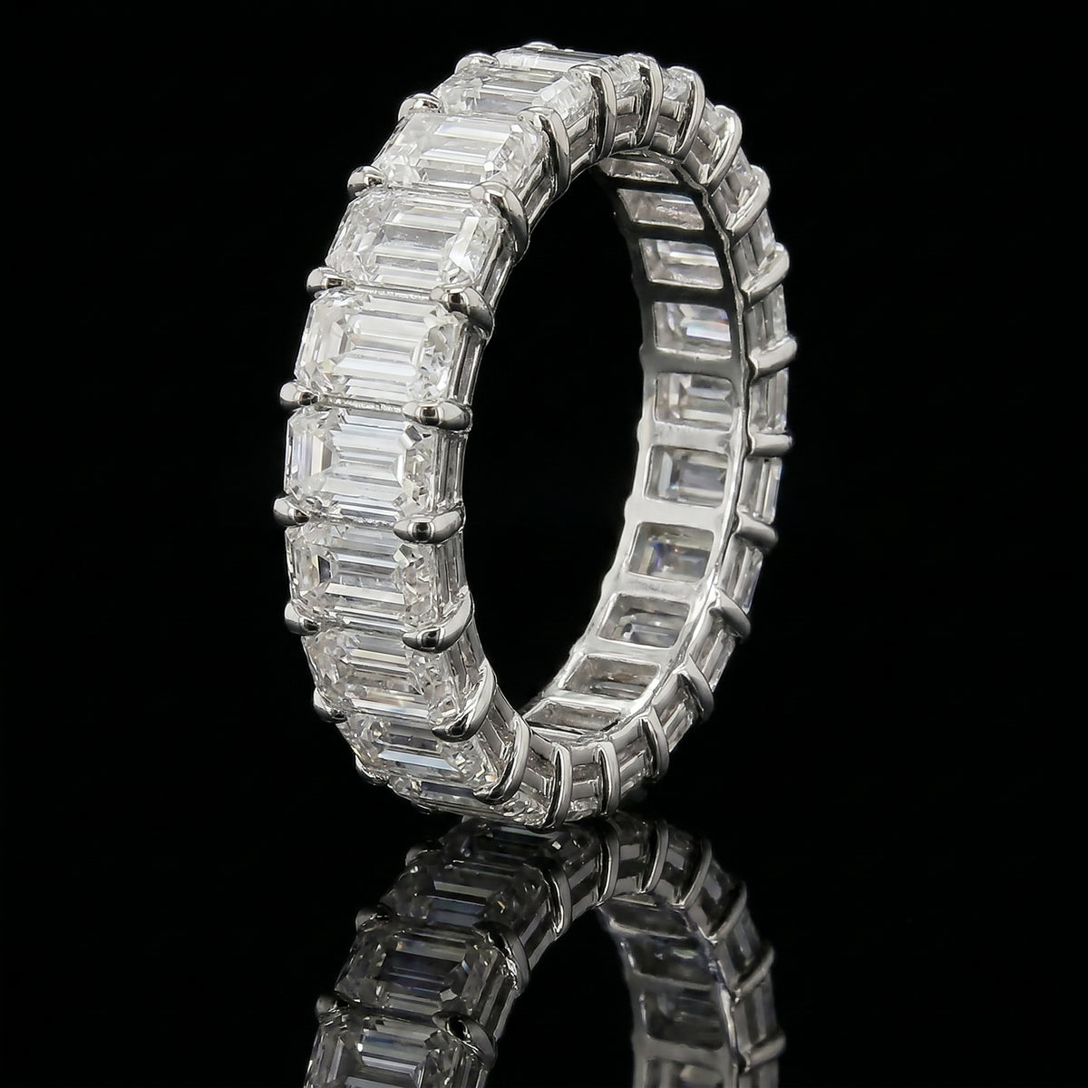 Emerald Cut Moissanite Ring