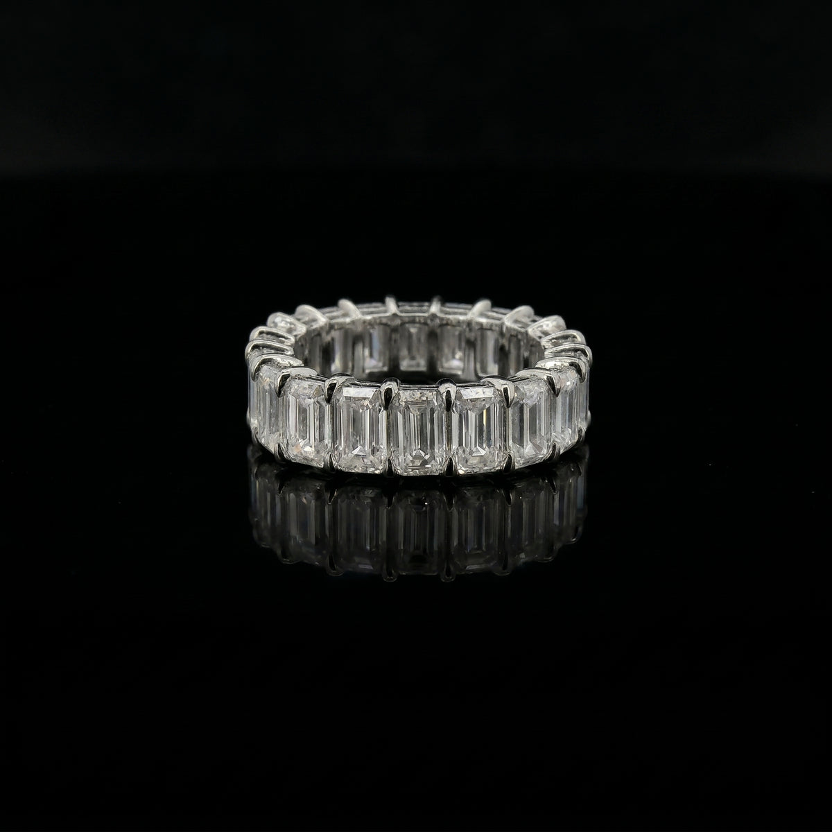 Emerald Cut Moissanite Ring