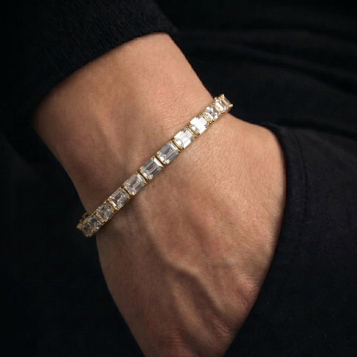 6 mm Emerald Cut Tennis Armband