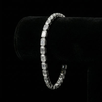 Moissanite Royale Baguette Tennis Bracelet in 925 Silver