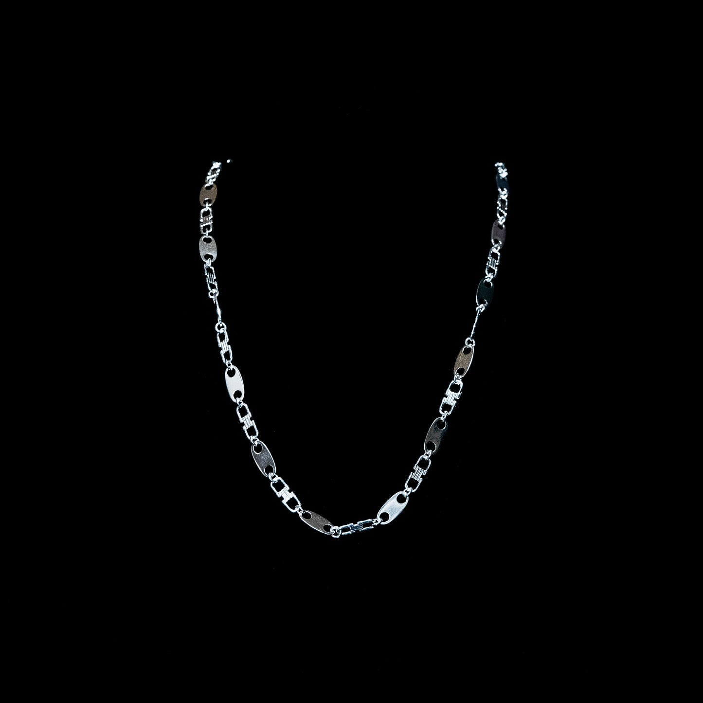 Plattenkette 14k Gold/Silber