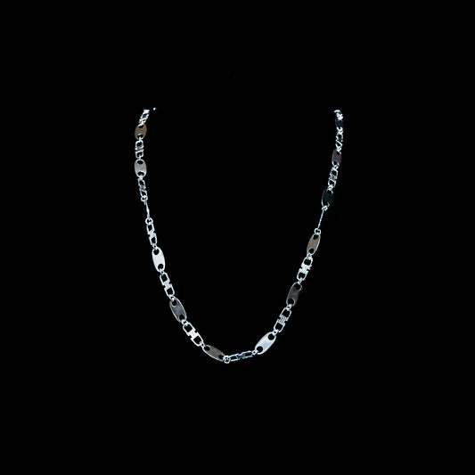 Plattenkette 14k Gold/Silber