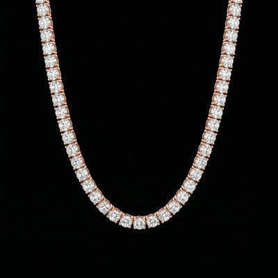 Round Cut Moissanite Tennis Kette