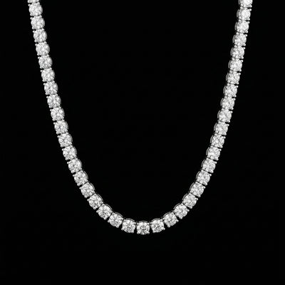 Round Cut Moissanite Tennis Kette