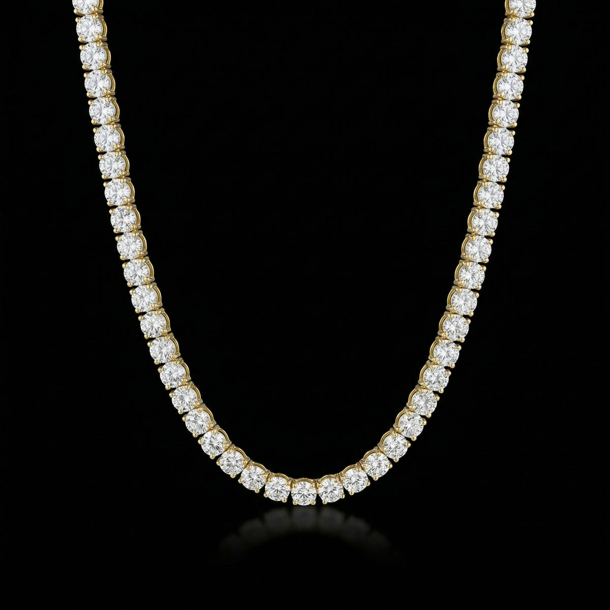 Round Cut Moissanite Tennis Kette