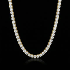Round Cut Moissanite Tennis Kette