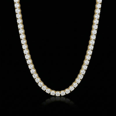 Round Cut Moissanite Tennis Kette