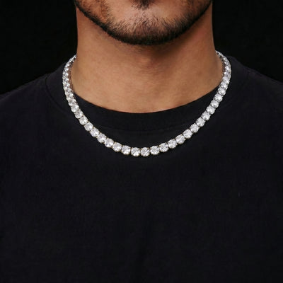 Round Cut Tennis Kette