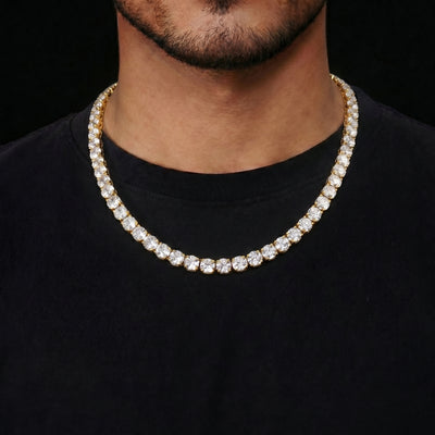 Round Cut Moissanite Tennis Kette