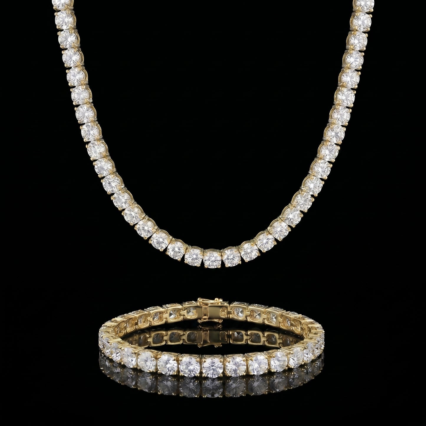 Round Cut Tennis Set Moissanite