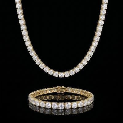 Round Cut Tennis Set Moissanite