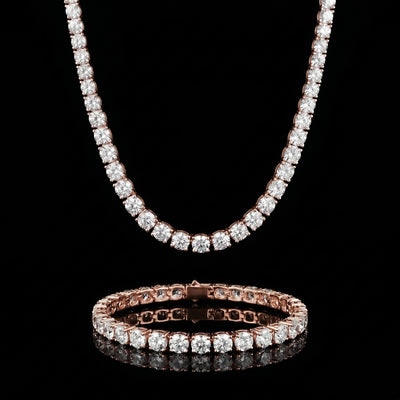 Round Cut Tennis Set Moissanite