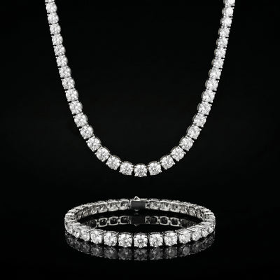 Round Cut Tennis Set Moissanite