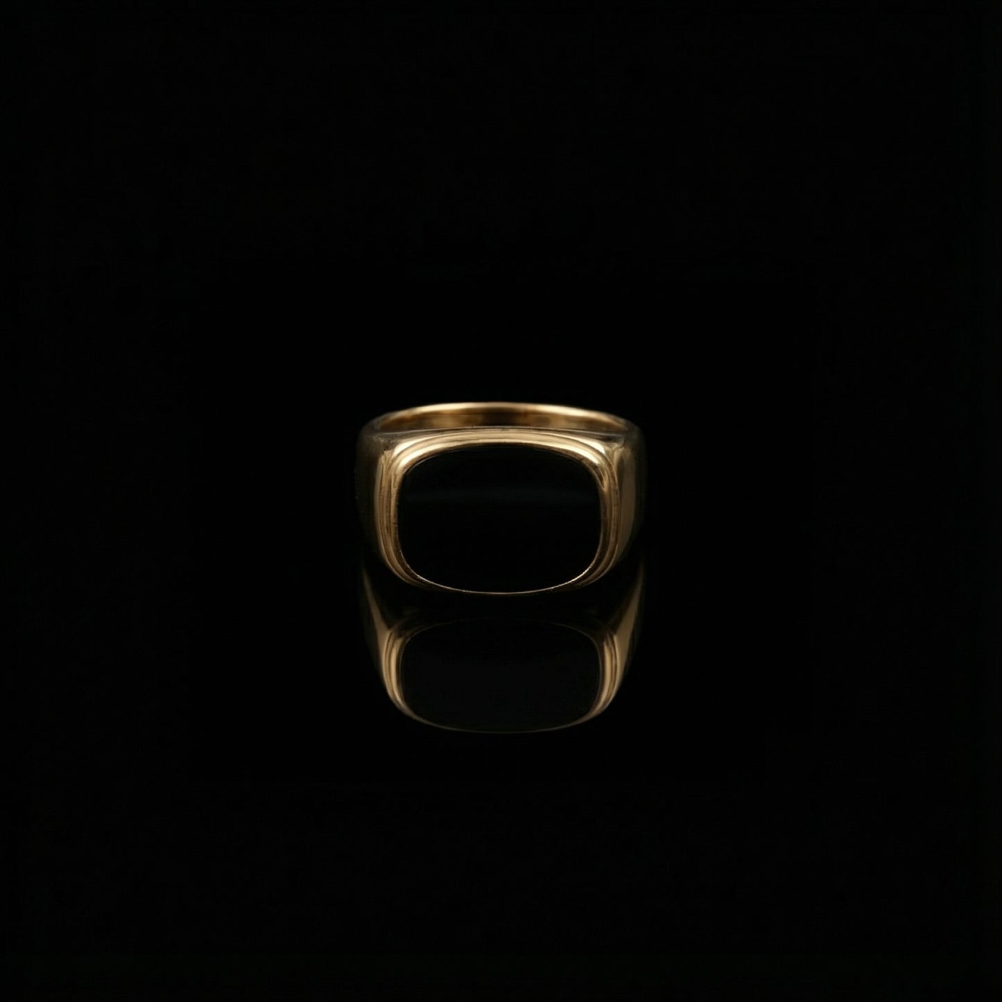 Schwarzstein Ring Gerundet