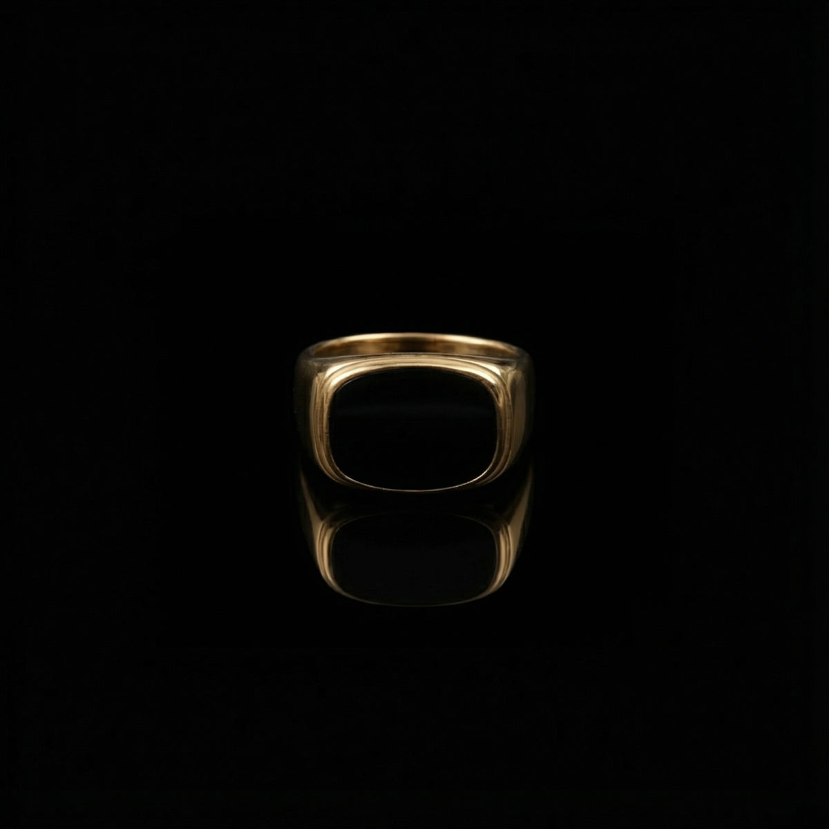 Schwarzstein Ring Gerundet