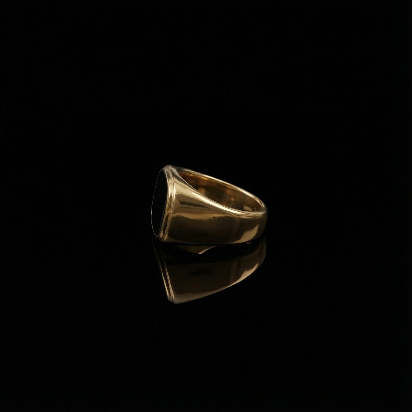 Schwarzstein Ring Gerundet