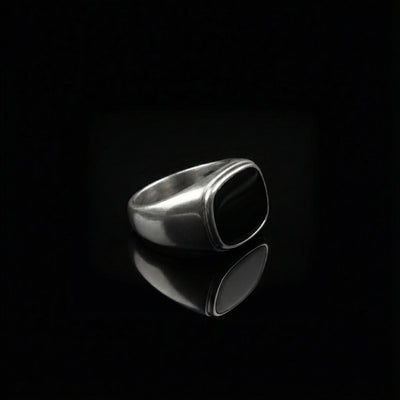 Schwarzstein Ring Gerundet
