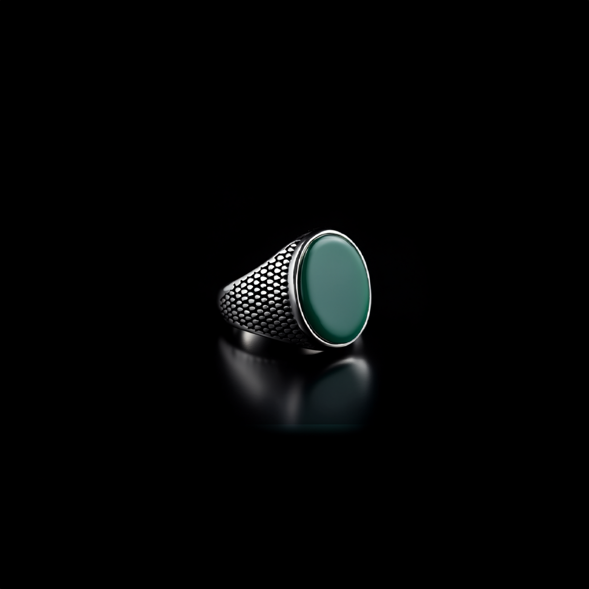 Tiger Grün Ring Oval
